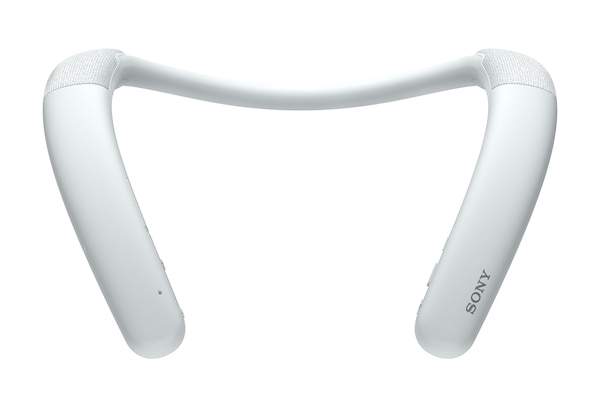 Front view of SRS-NB10 Wireless Neckband Speaker in white