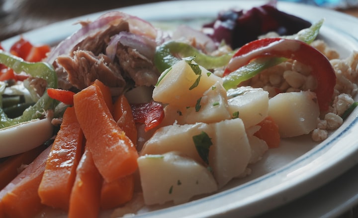 Sample image of a Moroccan cuisine taken at the minimum focus distance of the lens, showing resolution and bokeh