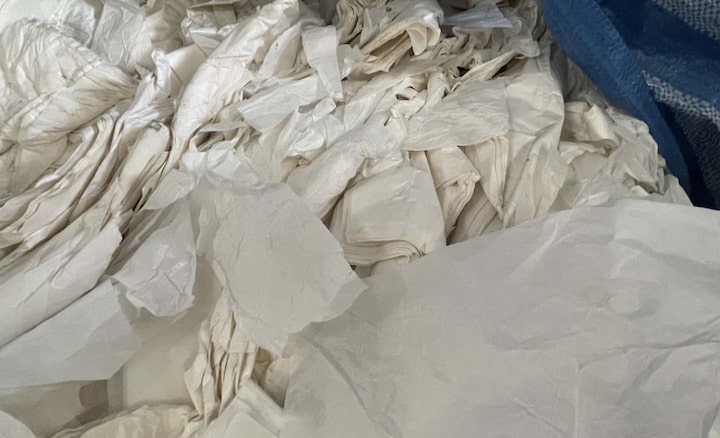 A pile of crumpled paper